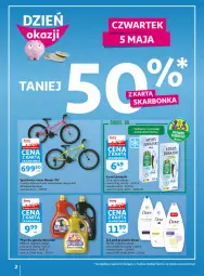 Gazetka promocyjna Auchan - Włoska kuchnia jest w cenie Hipermarkety - Gazetka - ważna od 11.05 do 11.05.2022 - strona 2 - produkty: Płyn do prania, Dove, Rower, Woal