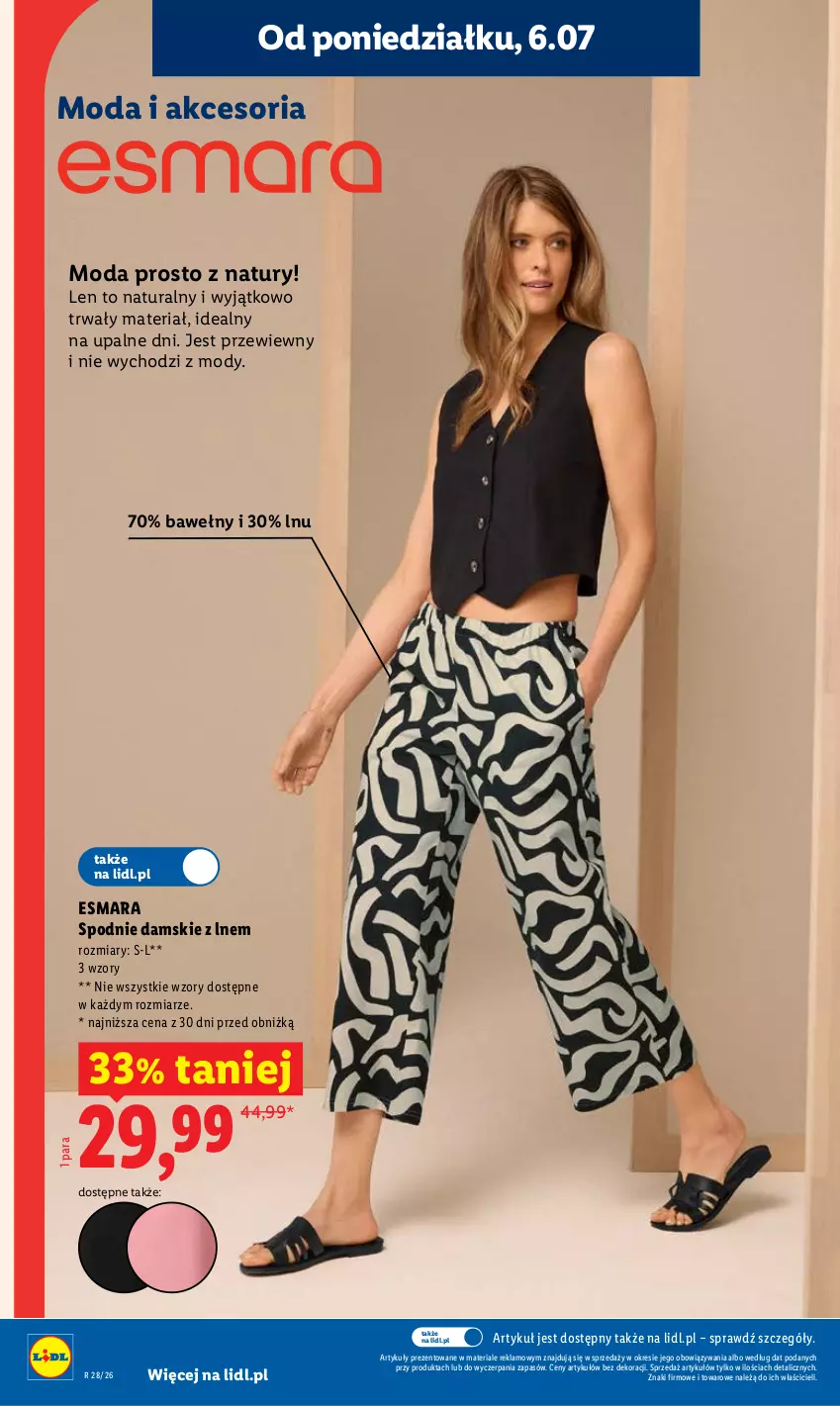 Gazetka promocyjna Lidl - Gazetka ważna od 6.07 do 8.07 - ważna 06.07 do 08.07.2026 - strona 28 - produkty: Moda, Spodnie