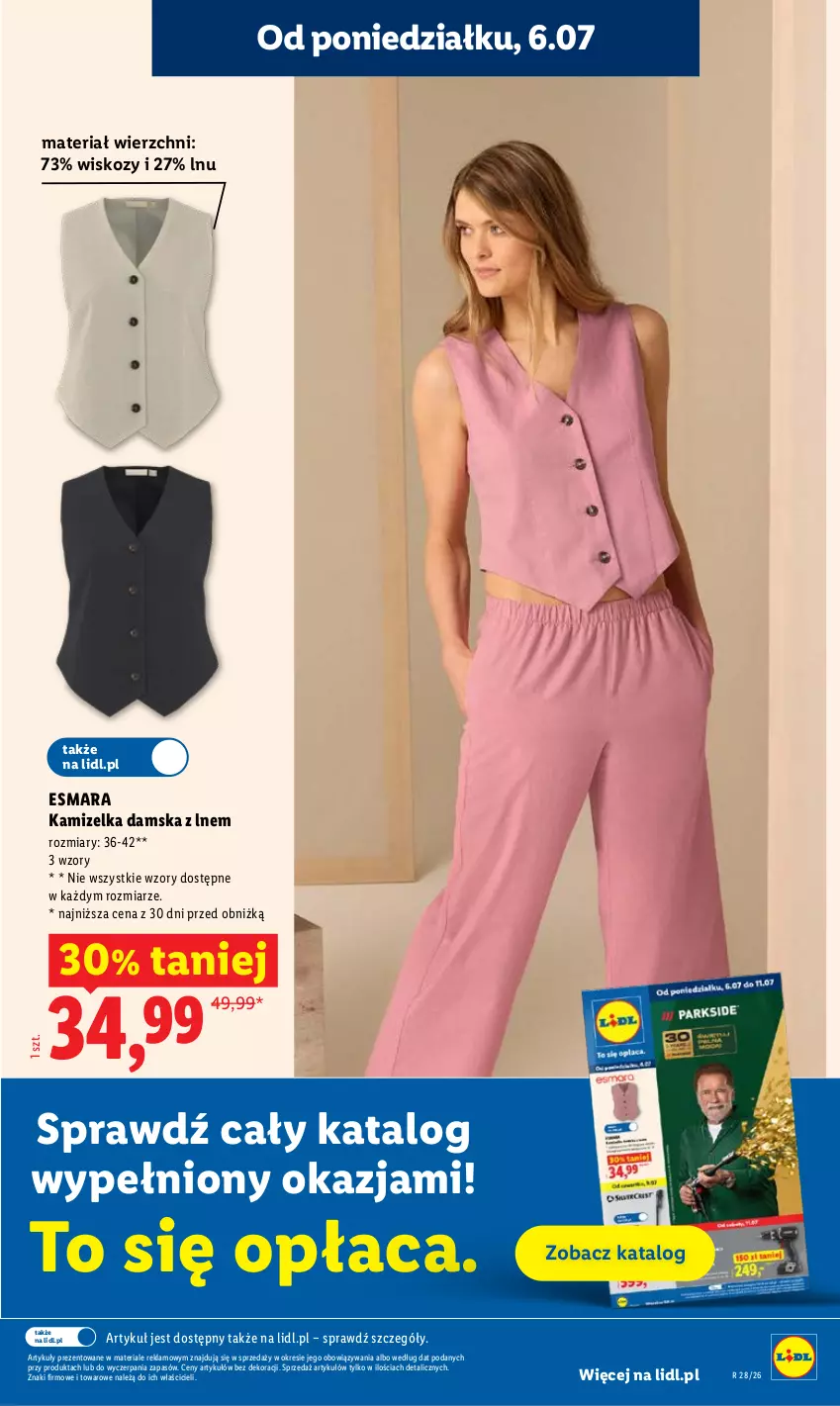Gazetka promocyjna Lidl - Gazetka ważna od 6.07 do 8.07 - ważna 06.07 do 08.07.2026 - strona 29 - produkty: Kamizelka