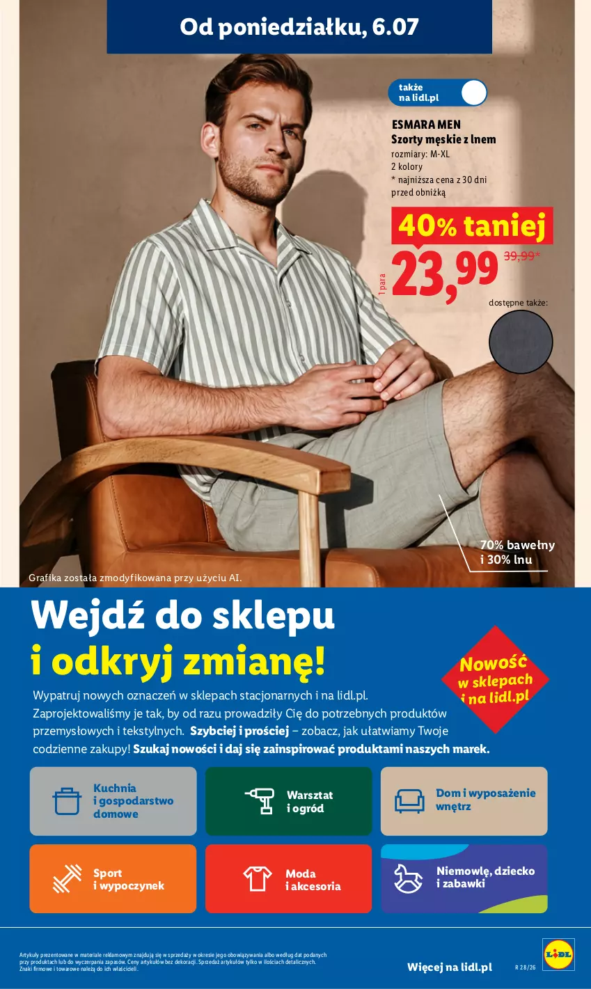 Gazetka promocyjna Lidl - Gazetka ważna od 6.07 do 8.07 - ważna 06.07 do 08.07.2026 - strona 31 - produkty: Gra, Grafika, Kuchnia, Moda, Ogród, Por, Sport, Szorty