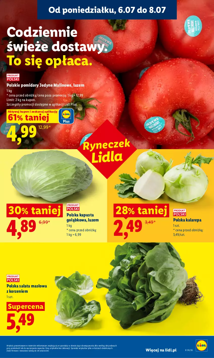 Gazetka promocyjna Lidl - Gazetka ważna od 6.07 do 8.07 - ważna 06.07 do 08.07.2026 - strona 35 - produkty: Masło, Pomidory, Sałat, Sałata masłowa