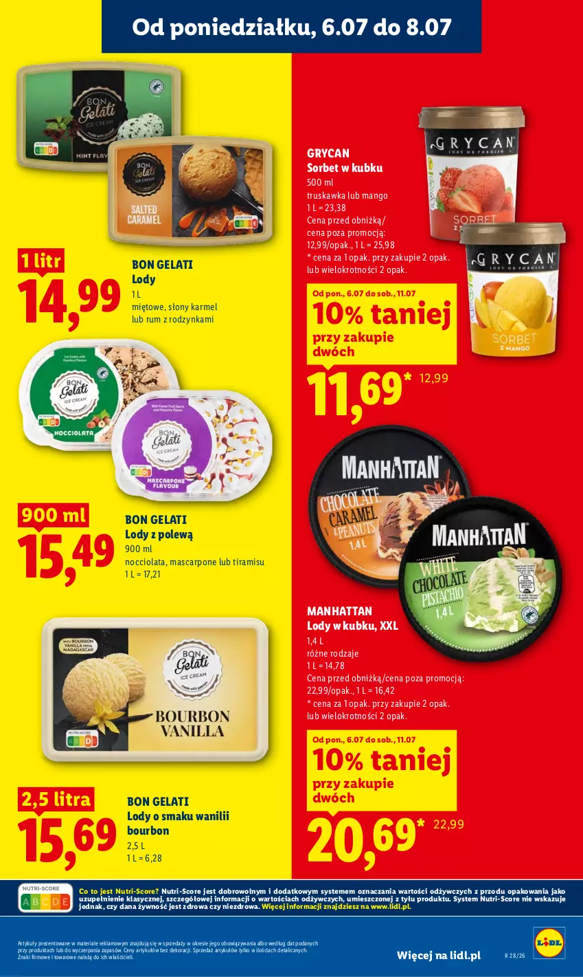 Gazetka promocyjna Lidl - Gazetka ważna od 6.07 do 8.07 - ważna 06.07 do 08.07.2026 - strona 51 - produkty: Bourbon, Gry, Lody, Mango, Mascarpone, Rum