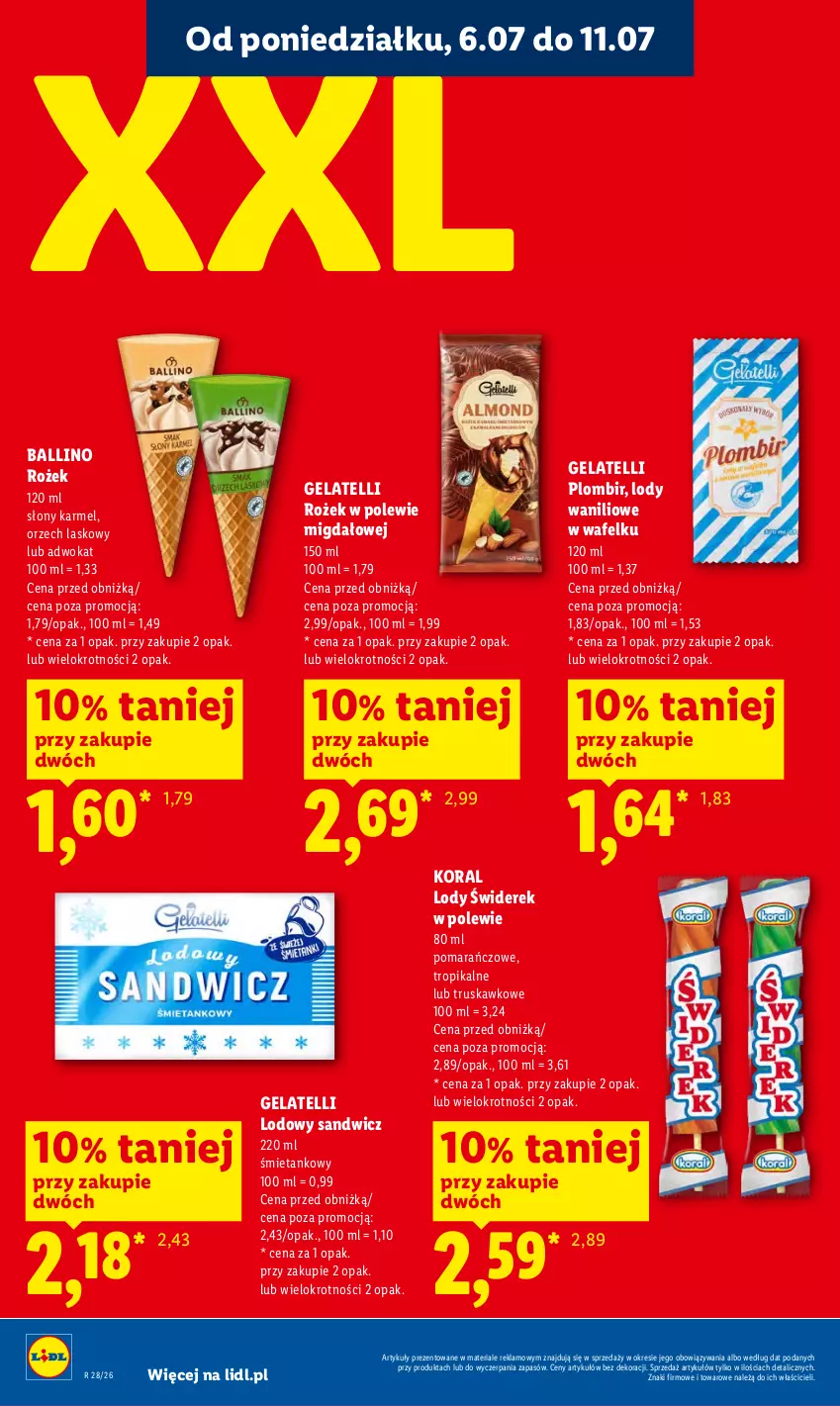 Gazetka promocyjna Lidl - Gazetka ważna od 6.07 do 8.07 - ważna 06.07 do 08.07.2026 - strona 52 - produkty: Lody