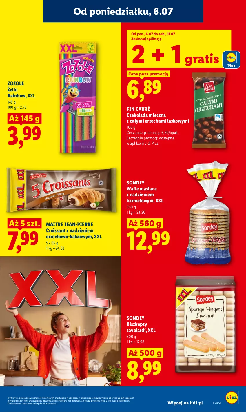 Gazetka promocyjna Lidl - Gazetka ważna od 6.07 do 8.07 - ważna 06.07 do 08.07.2026 - strona 53 - produkty: Biszkopty, Croissant, Czekolada, Czekolada mleczna, Gra, Kakao, Wafle