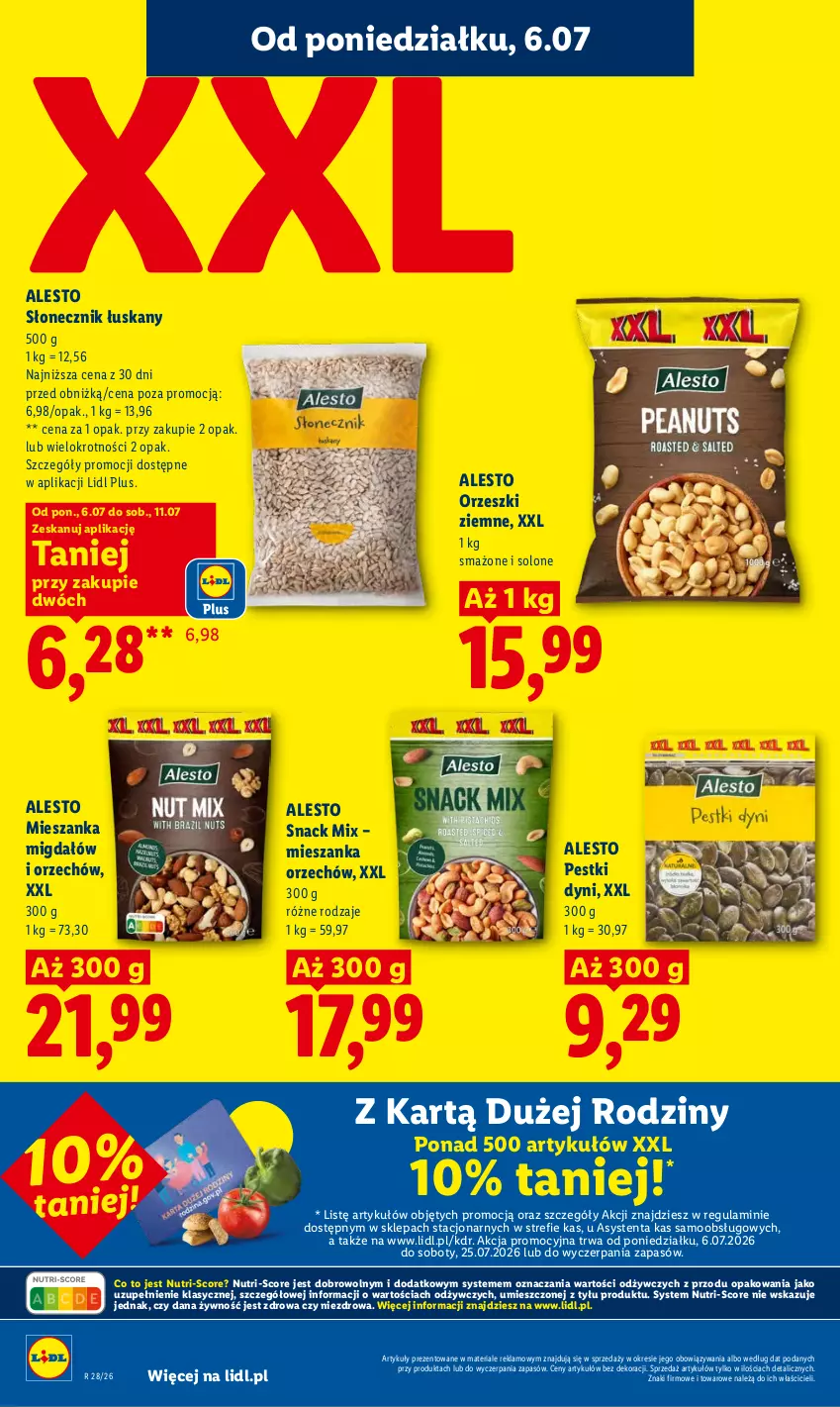 Gazetka promocyjna Lidl - Gazetka ważna od 6.07 do 8.07 - ważna 06.07 do 08.07.2026 - strona 54 - produkty: Orzeszki, Orzeszki ziemne, Pestki dyni
