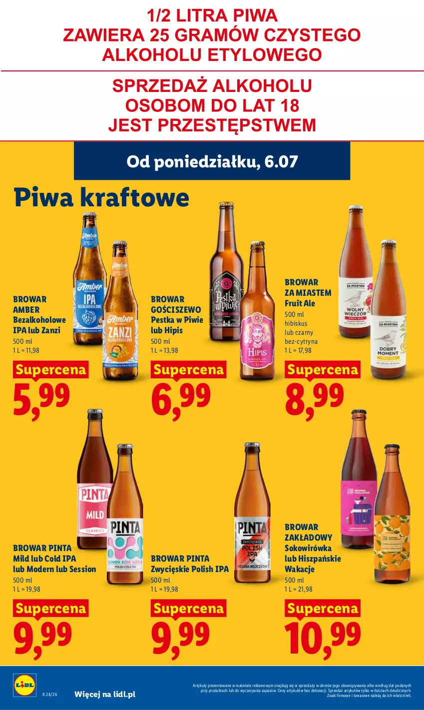 Gazetka promocyjna Lidl - Gazetka ważna od 6.07 do 8.07 - ważna 06.07 do 08.07.2026 - strona 76 - produkty: Hibiskus, Piwa, SESSIO, Sok