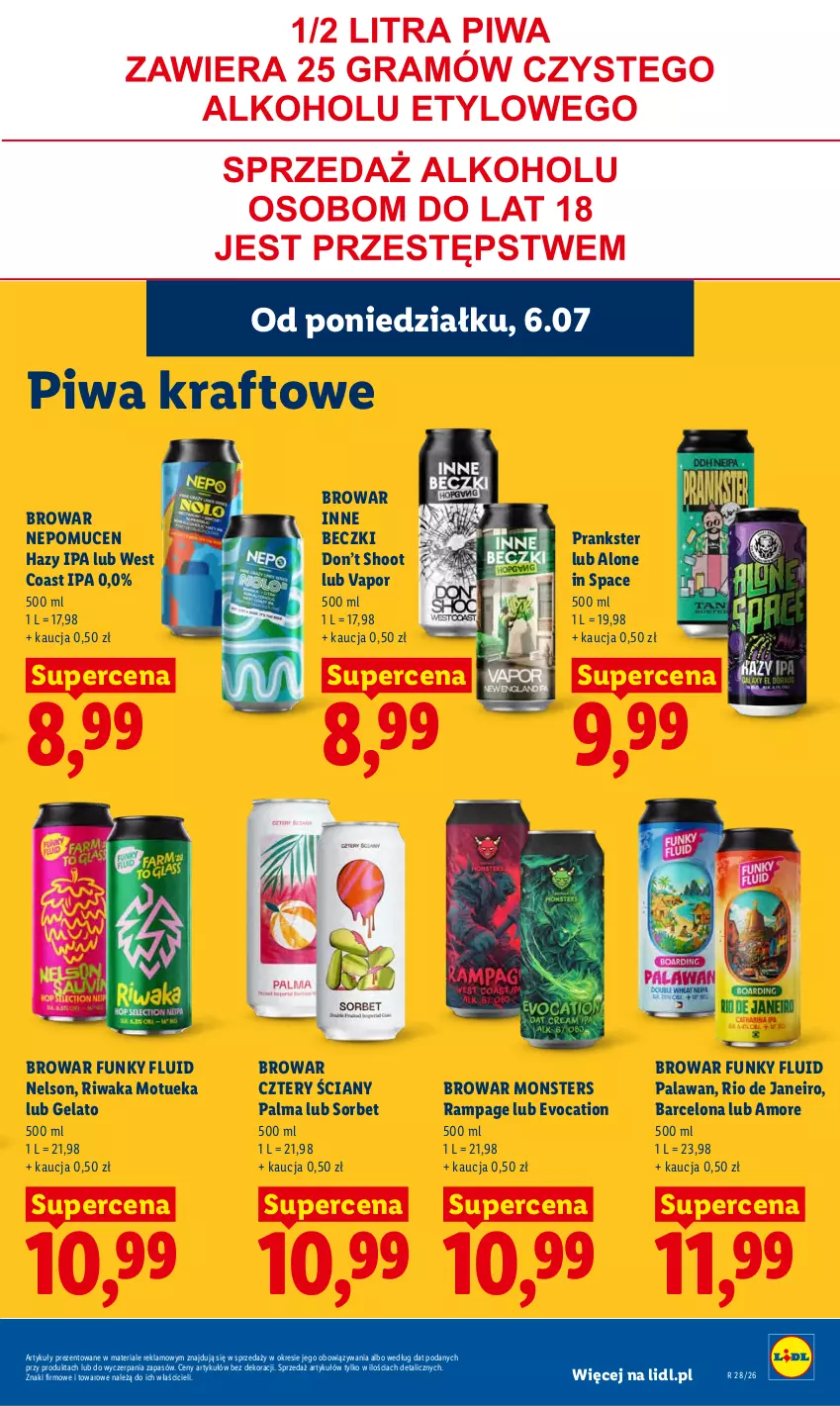 Gazetka promocyjna Lidl - Gazetka ważna od 6.07 do 8.07 - ważna 06.07 do 08.07.2026 - strona 77 - produkty: Palma, Piwa, Por