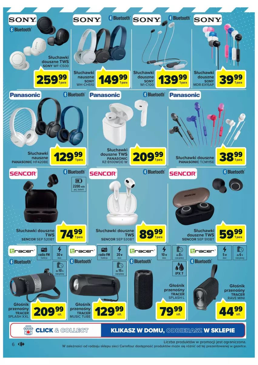 Gazetka promocyjna Carrefour - Gazetka Multimedia w dobrych cenach - ważna 14.02 do 04.03.2023 - strona 8 - produkty: Acer, Fa, Głośnik, Gra, JBL, Mus, Panasonic, Sencor, Słuchawki, Sony