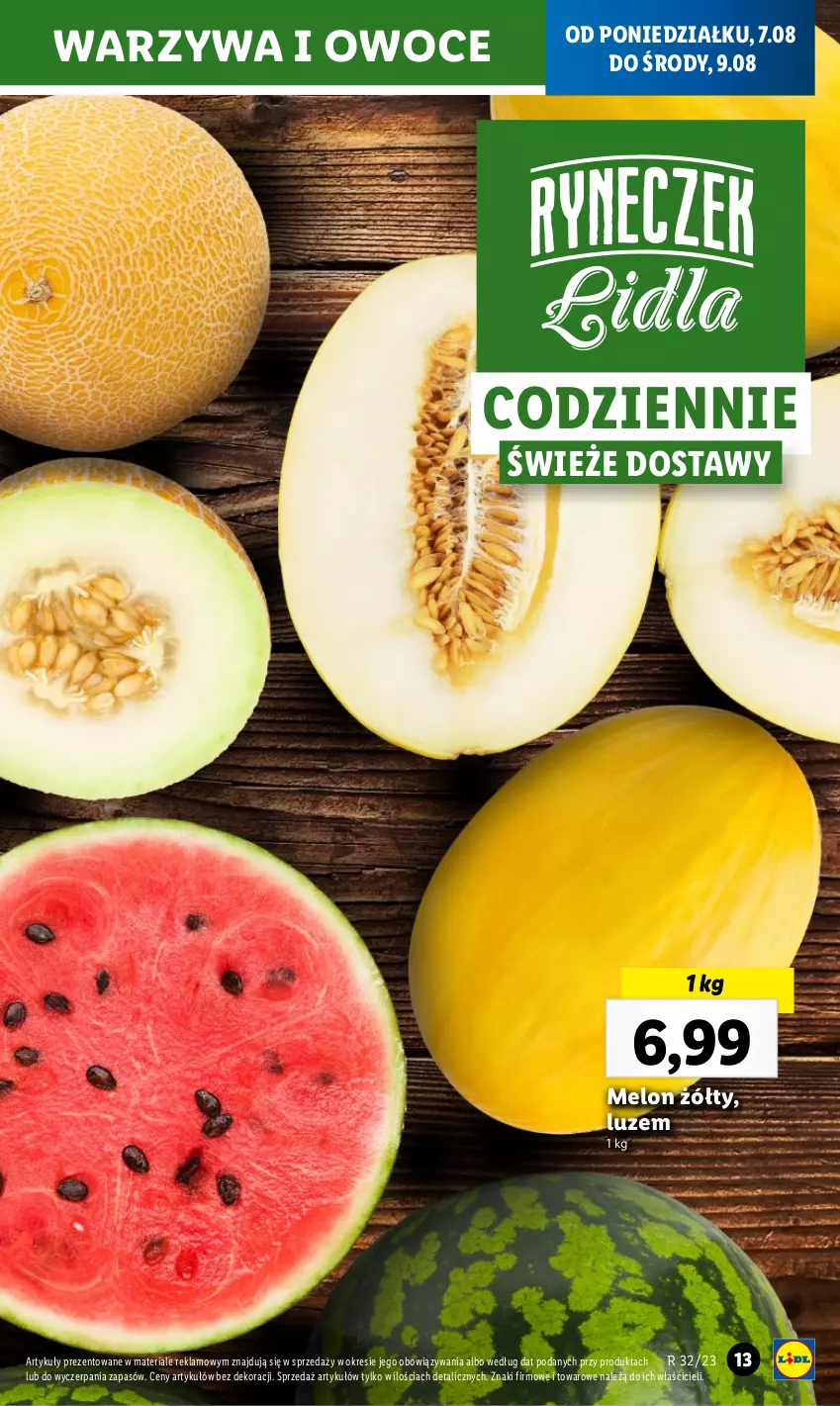 Gazetka promocyjna Lidl - GAZETKA - ważna 07.08 do 12.08.2023 - strona 25 - produkty: Melon, Owoce, Warzywa, Warzywa i owoce