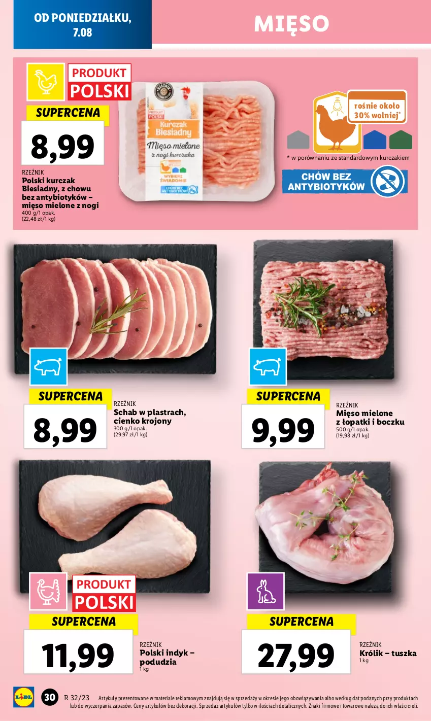 Gazetka promocyjna Lidl - GAZETKA - ważna 07.08 do 12.08.2023 - strona 46 - produkty: Królik, Kurczak, Mięso, Mięso mielone, Por, Tusz