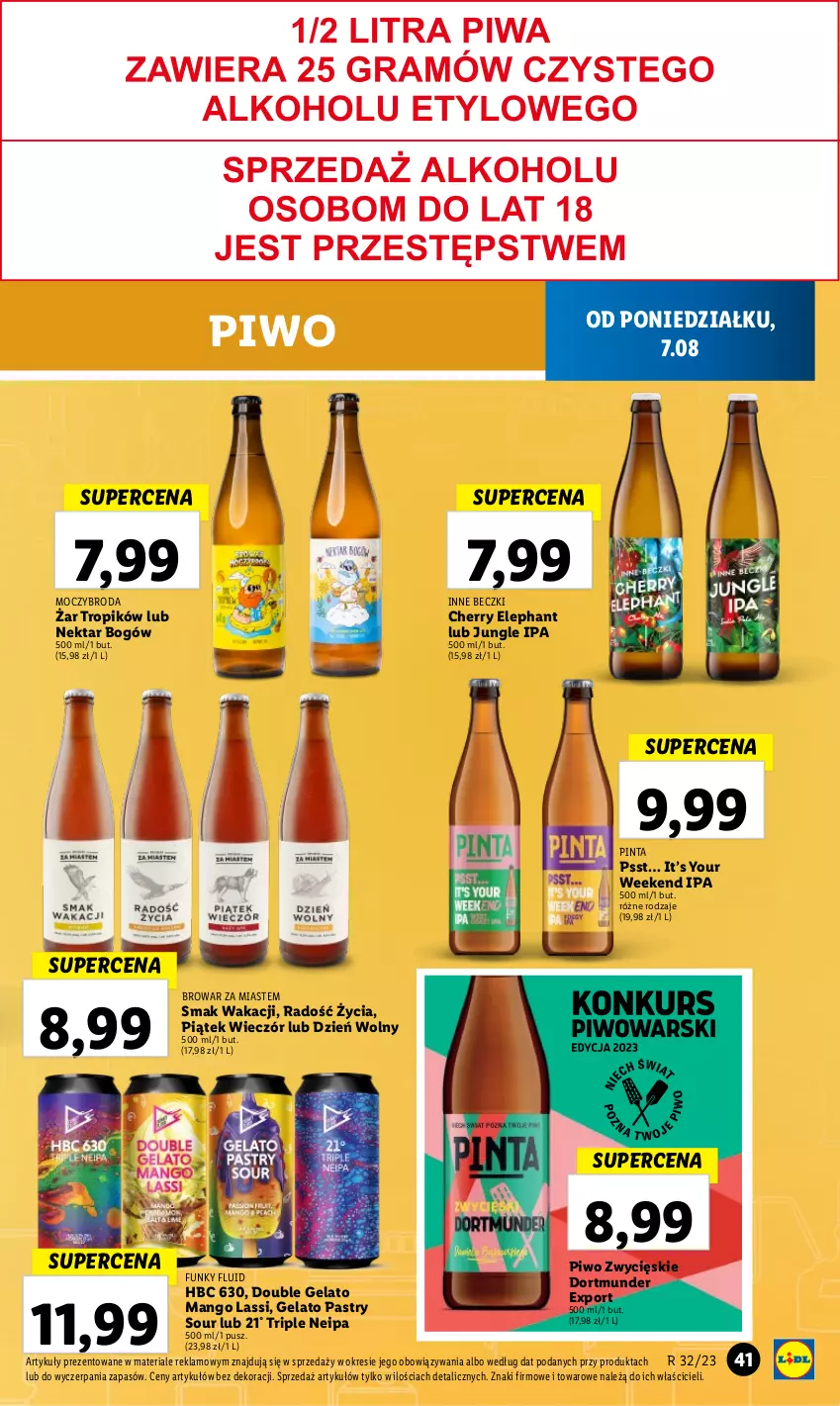 Gazetka promocyjna Lidl - GAZETKA - ważna 07.08 do 12.08.2023 - strona 59 - produkty: Mango, Nektar, Piwo, Por