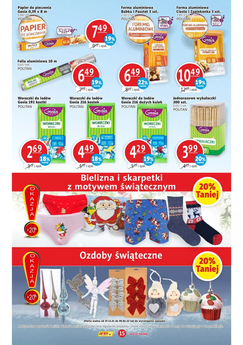 Gazetka promocyjna Prim Market - Gazetka - ważna 27.12.2021 do 05.01.2022 - strona 15 - produkty: Babka, Folia aluminiowa, Papier, Papier do pieczenia, Pasztet, Piec, Stek