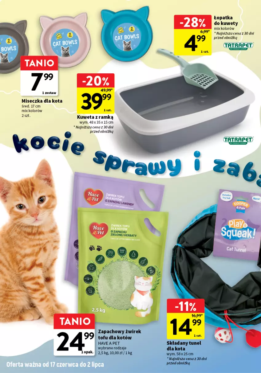 Gazetka promocyjna Intermarche - Gazetka Intermarche - ważna 17.06 do 02.07.2025 - strona 10 - produkty: Koc, Kuweta, Miseczka, Tatra, Tofu