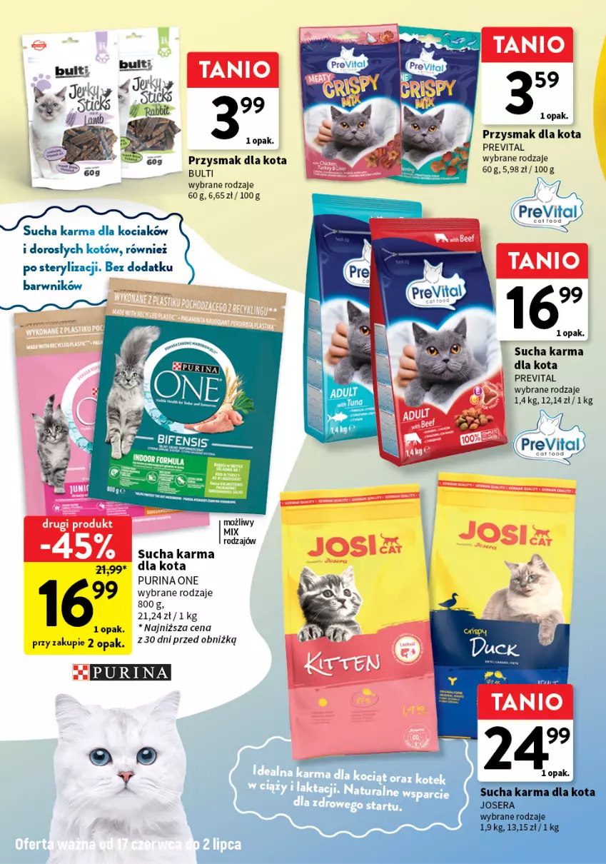 Gazetka promocyjna Intermarche - Gazetka Intermarche - ważna 17.06 do 02.07.2025 - strona 8 - produkty: Koc, Przysmak dla kota, Pur, Purina, Sucha karma