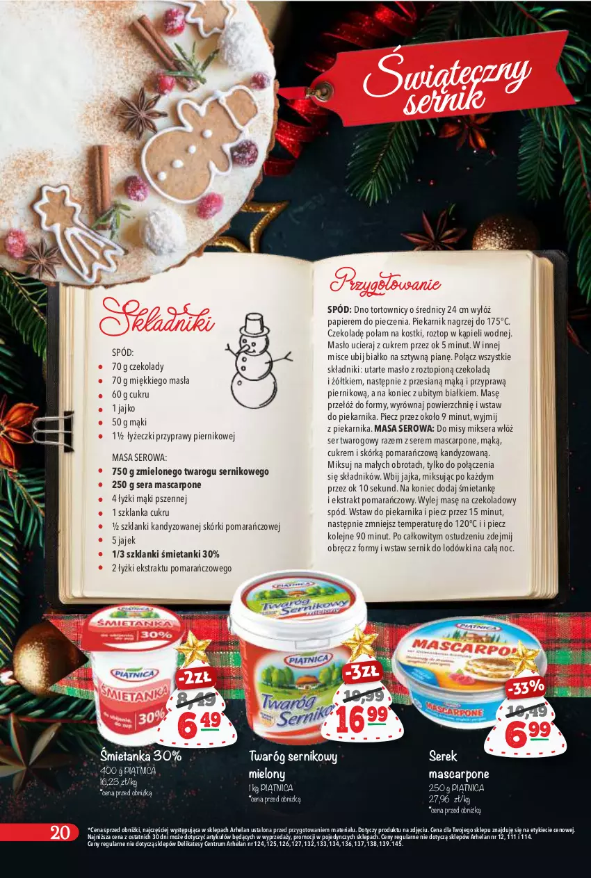 Gazetka promocyjna Arhelan - Gazetka - ważna 13.12.2024 do 05.01.2025 - strona 20 - produkty: Lanki, Mascarpone, Masło, Mikser, Olej, Papier, Piątnica, Piec, Piekarnik, Piernik, Przyprawy, Rum, Ser, Ser twarogowy, Serek, Szklanka, Top, Twaróg