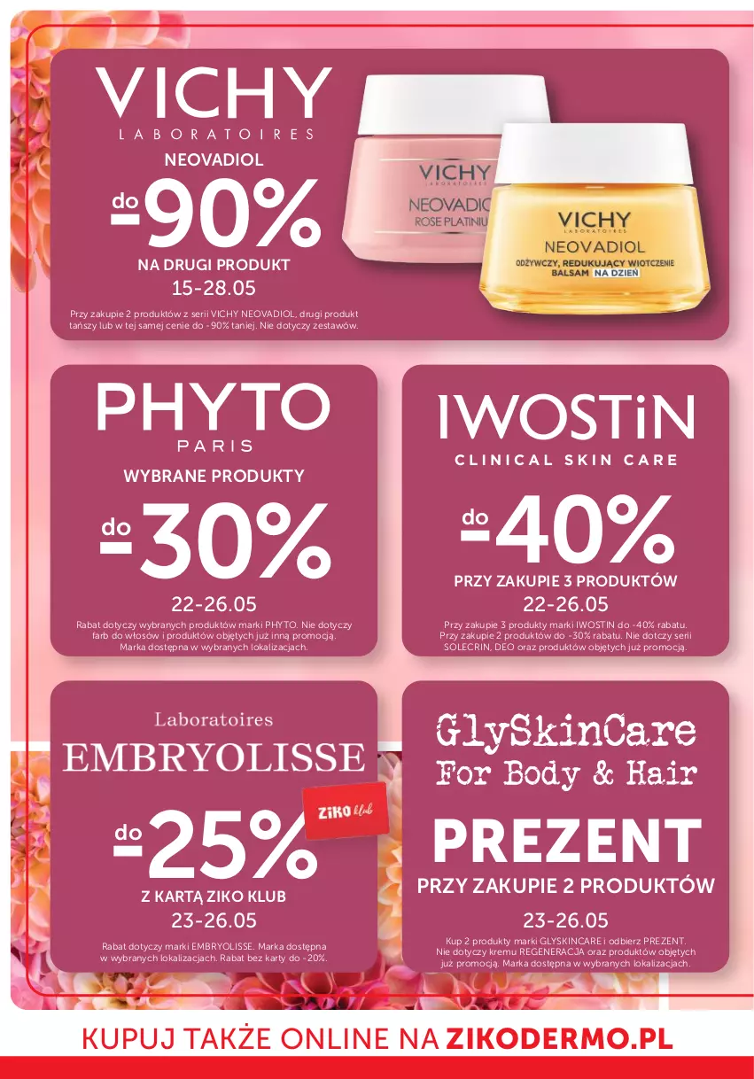 Gazetka promocyjna Ziko - Gazetka Ziko Dermo - ważna 15.05 do 28.05.2025 - strona 16 - produkty: Embryolisse, Fa, Iwostin, Phyto, Ser, Vichy