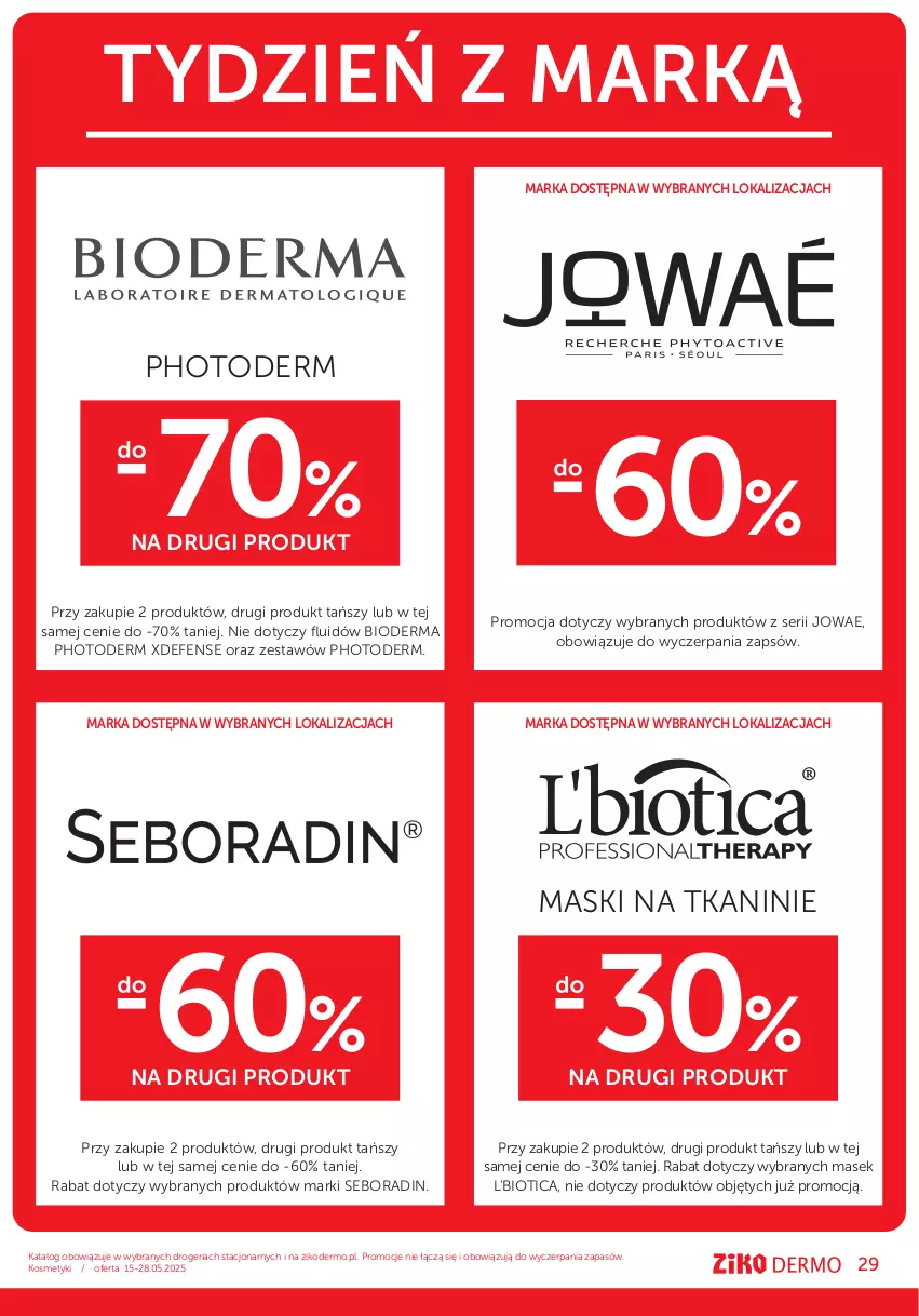 Gazetka promocyjna Ziko - Gazetka Ziko Dermo - ważna 15.05 do 28.05.2025 - strona 29 - produkty: Bioderma, L'Biotica, Seboradin, Ser