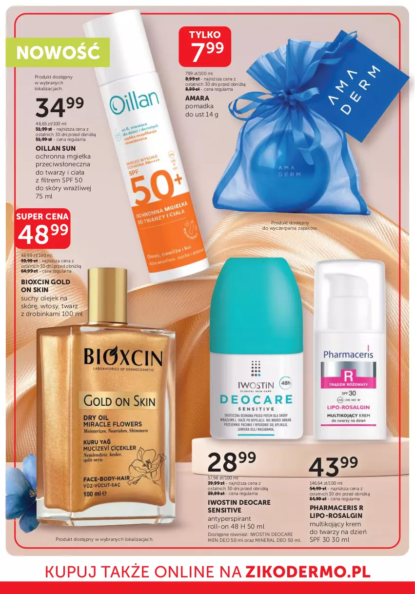 Gazetka promocyjna Ziko - Gazetka Ziko Dermo - ważna 15.05 do 28.05.2025 - strona 6 - produkty: Acer, Antyperspirant, Gin, Inka, Iwostin, Krem do twarzy, LG, Oillan, Olej, Pharmaceris