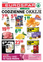 Gazetka promocyjna Spar - EuroSpar - Gazetka - ważna od 30.10 do 30.10.2024 - strona 1 - produkty: Pierogi, Kawa rozpuszczalna, Sok, Por, Beko, Kawa, Coca-Cola, Chrupki, Mleczko, Napój gazowany, Znicz, Lorenz, Monster Munch, Napój, Milka, Szpinak