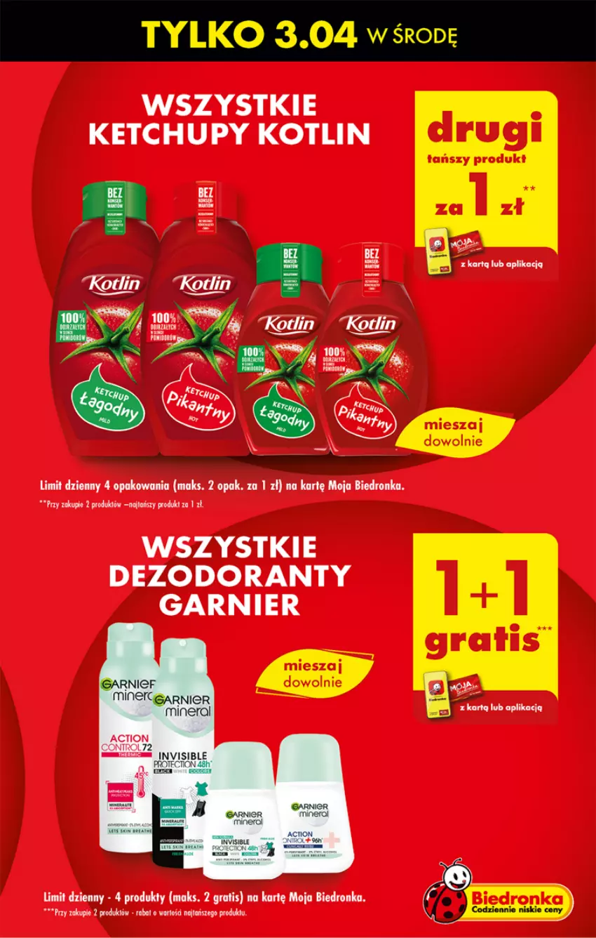 Gazetka promocyjna Biedronka - Od poniedzialku - ważna 08.04 do 13.04.2024 - strona 5 - produkty: Dezodorant, Dron, Garnier, Gra, Ketchup, Kotlin