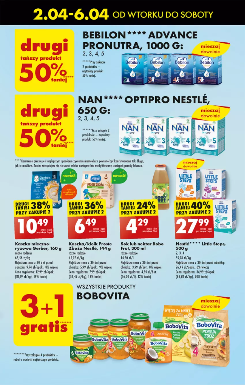 Gazetka promocyjna Biedronka - Od poniedzialku - ważna 08.04 do 13.04.2024 - strona 53 - produkty: BEBILON, BoboVita, Gerber, Karmi, Mleko, Nektar, O nas, Por, Ryż, Sok