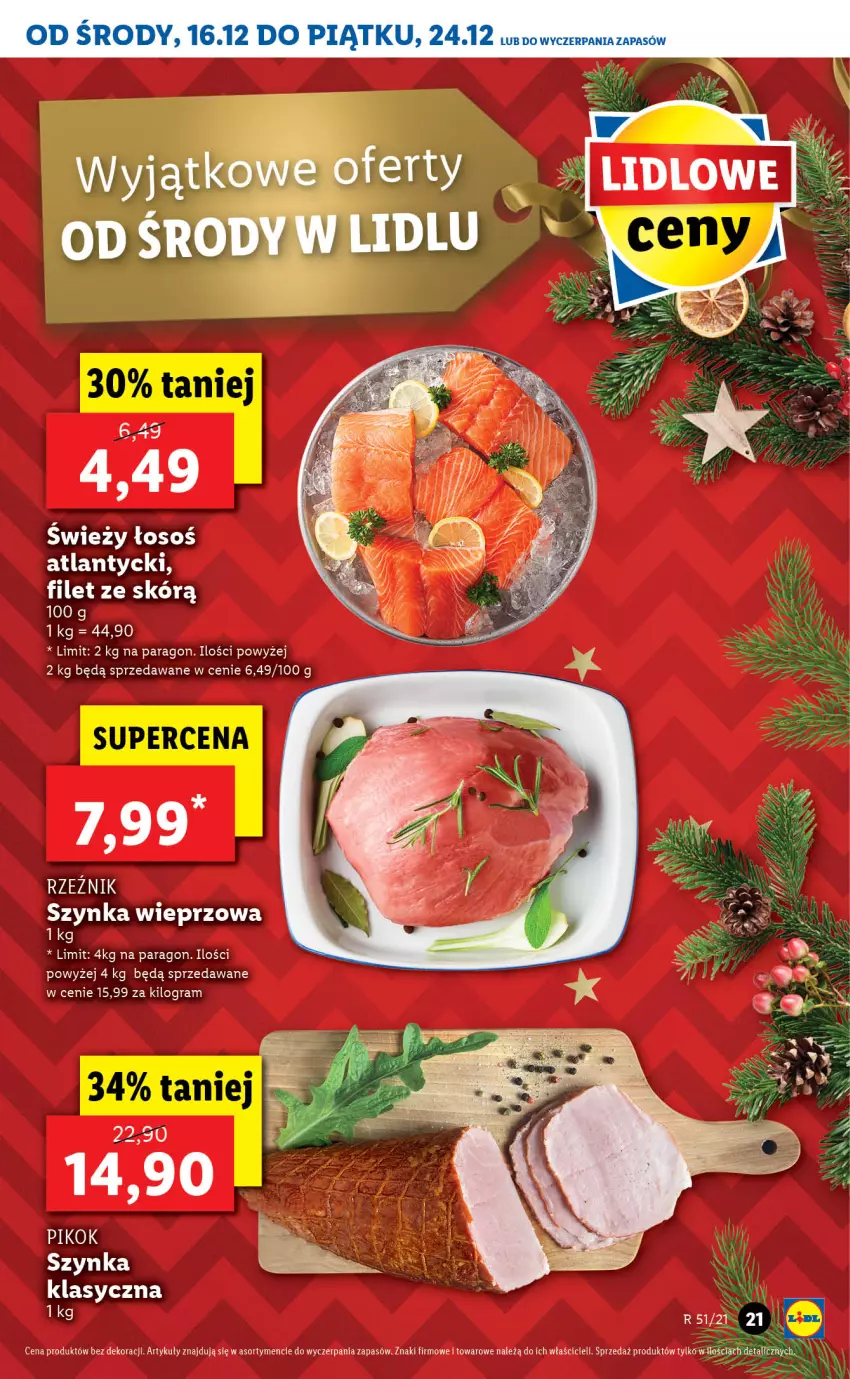 Gazetka promocyjna Lidl - GAZETKA - ważna 20.12 do 24.12.2021 - strona 21 - produkty: Gra, PIKOK, Szynka, Szynka wieprzowa