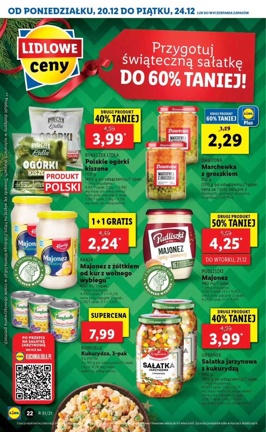 Gazetka promocyjna Lidl - GAZETKA - ważna 20.12 do 24.12.2021 - strona 22 - produkty: Sałat