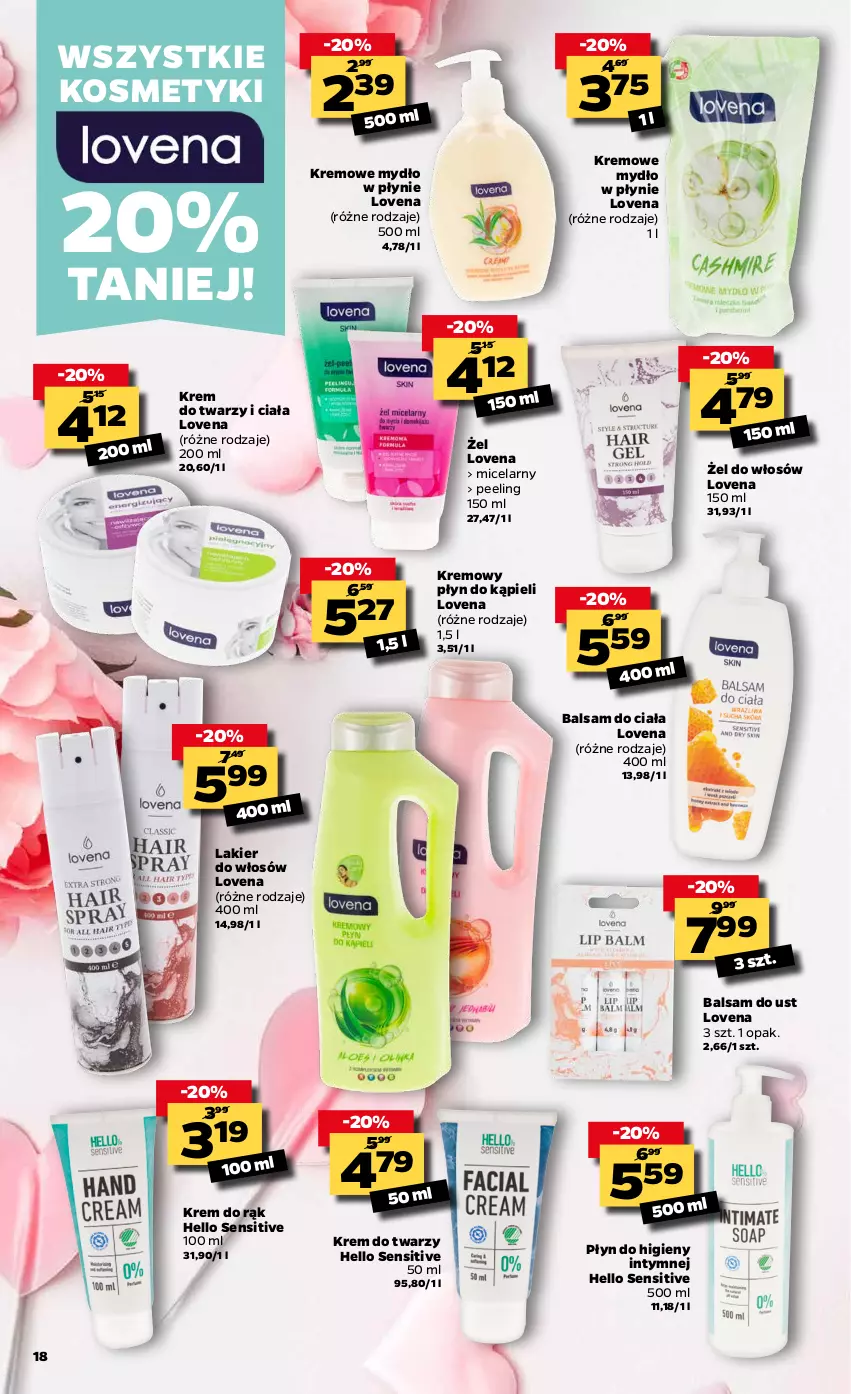 Gazetka promocyjna Netto - Oferta tygodnia - ważna 01.03 do 06.03.2021 - strona 18 - produkty: Balsam do ciała, Balsam do ust, Krem do rąk, Krem do twarzy, Lakier, Lakier do włosów, Mydło, Mydło w płynie, Peeling, Płyn do higieny intymnej, Płyn do kąpieli