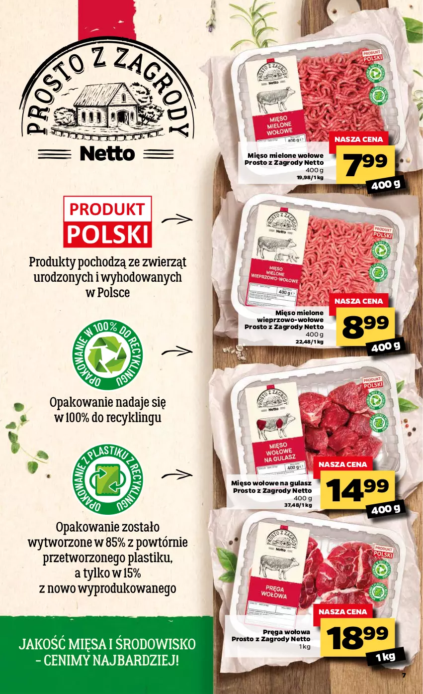 Gazetka promocyjna Netto - Oferta tygodnia - ważna 01.03 do 06.03.2021 - strona 7 - produkty: Mięso, Mięso mielone, Mięso wołowe, Pręga wołowa