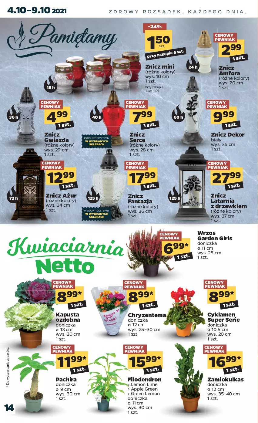 Gazetka promocyjna Netto - Gazetka spożywcza - ważna 04.10 do 09.10.2021 - strona 14 - produkty: Cyklamen, Dron, Fa, Fanta, Gwiazda, Latarnia, Ser, Znicz