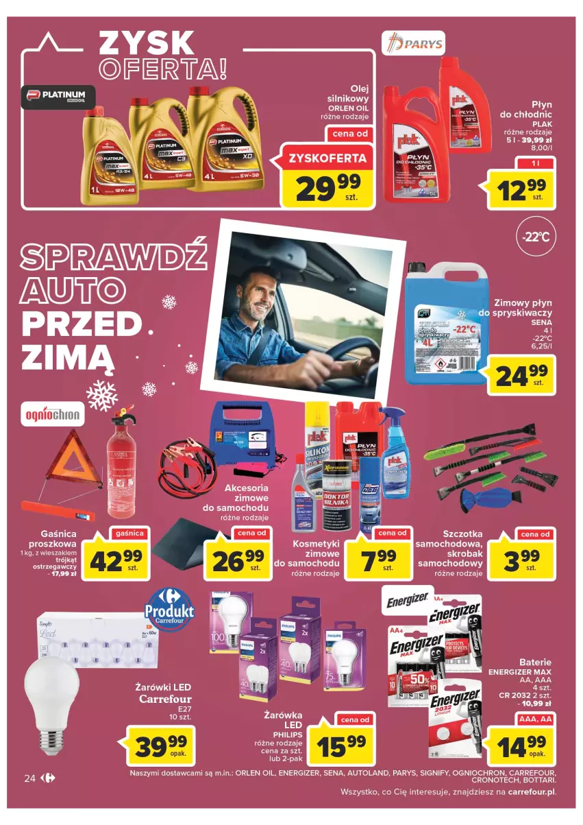 Gazetka promocyjna Carrefour - Gazetka Carrefour - ważna 08.11 do 19.11.2022 - strona 26 - produkty: Energizer, Olej, Olej silnikowy, Szczotka, Wieszak