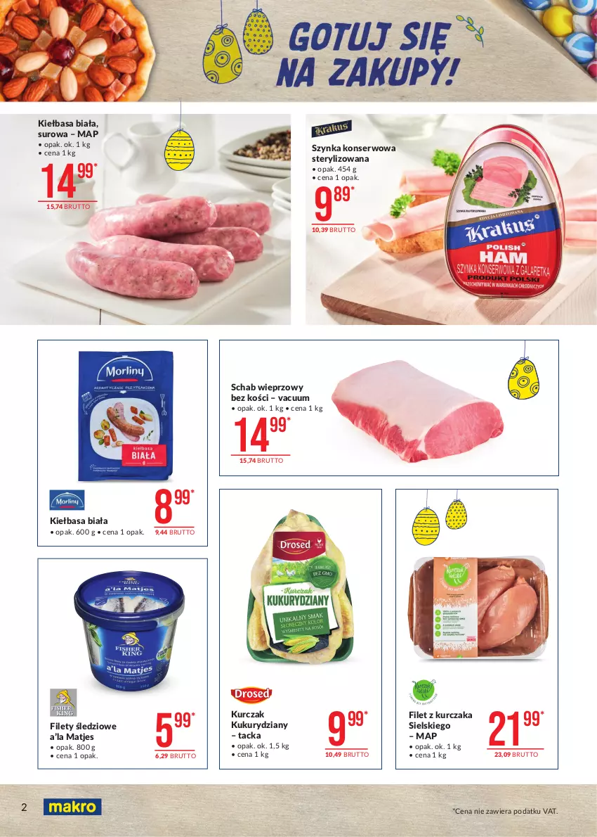 Gazetka promocyjna Makro - [Oferta specjalna] Przepis na Wielkanoc - ważna 25.03 do 03.04.2021 - strona 2 - produkty: Kiełbasa, Kiełbasa biała, Kurczak, Schab wieprzowy, Ser, Szynka, Szynka konserwowa