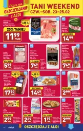 Gazetka promocyjna Aldi - Pełny katalog - Gazetka - ważna od 25.02 do 25.02.2023 - strona 20 - produkty: Karmazyn tusza, Frosta, Ryż, Karkówka wieprzowa, Mięsne specjały, Kiełbasa podwawelska, Paluszki rybne, Tusz, Wawel, Wafle, Bagietka, 7 Days, Rogal, Boczek, Frankfurterki, Kiełbasa, Olewnik, Bułka