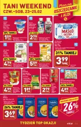 Gazetka promocyjna Aldi - Pełny katalog - Gazetka - ważna od 25.02 do 25.02.2023 - strona 21 - produkty: Piec, Lubella, Pierogi, Makaron, Top, Pur, Mus, Müllermilch, Mleczna Rzeka, Zupa, Bell, Jogurt, Müller, Napój mleczny, Bella, Kamis, Masło, Napój, Pomidory, Musztarda, Hortex