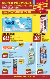 Gazetka promocyjna Aldi - Pełny katalog - Gazetka - ważna od 25.02 do 25.02.2023 - strona 9 - produkty: Top, Do mycia naczyń, Papier, Pasta do zębów, Płyn do mycia naczyń, Papier toaletowy, Dzieci, Baton, Fairy, Płyn do mycia, Elmex, Baton dla psa, Mleko, Fa