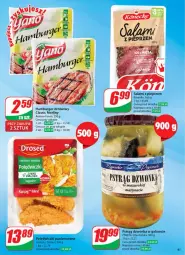 Gazetka promocyjna Dino - Gazetka 41 / 2024 - Gazetka - ważna od 15.10 do 15.10.2024 - strona 41 - produkty: Kurczak, Salami, Hamburger, Pieprz, Burger, Morliny, Pstrąg dzwonka, Pstrąg, Gala, Polędwiczki panierowane