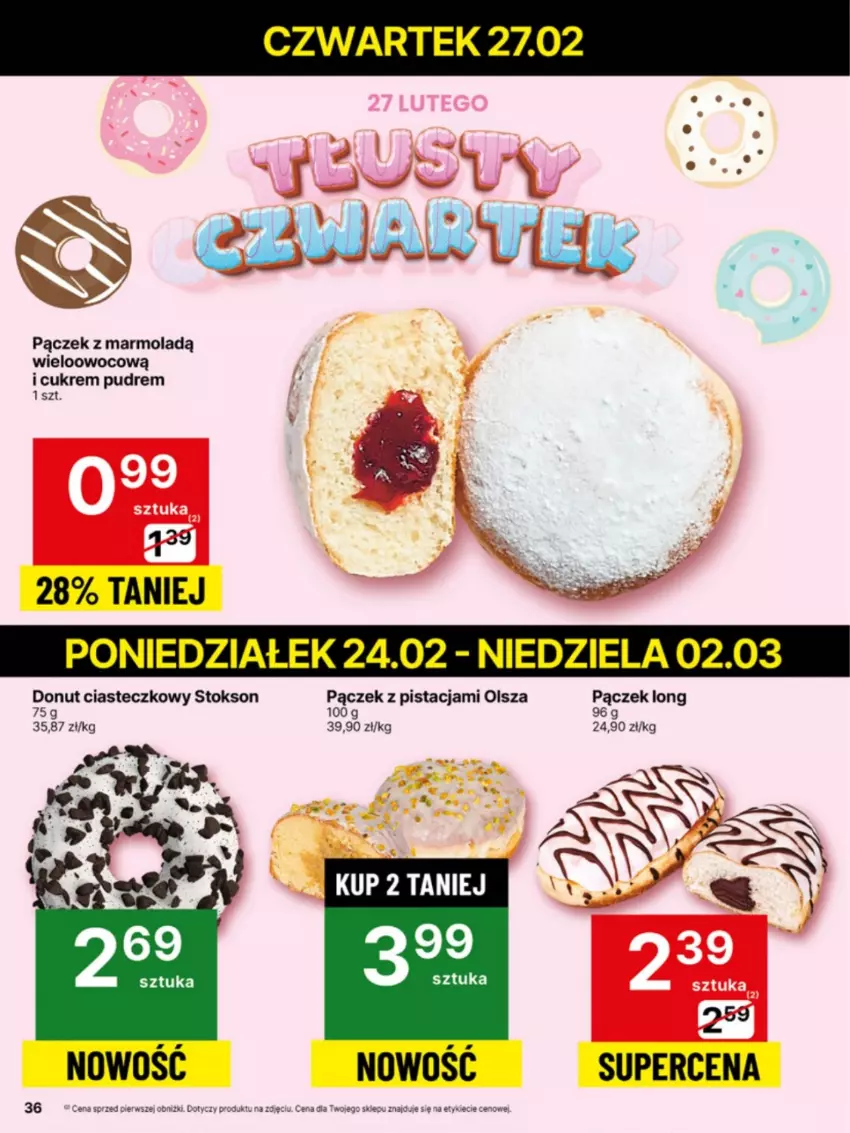 Gazetka promocyjna Delikatesy Centrum - NOWA GAZETKA Delikatesy Centrum od 24 lutego! 24.02-2.03.2025 - ważna 24.02 do 02.03.2025 - strona 36 - produkty: Donut, Mola, Pączek