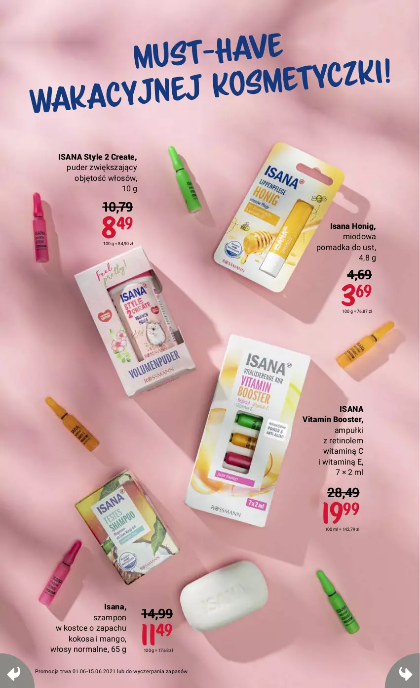 Gazetka promocyjna Rossmann - Czerwiec I - ważna 01.06 do 15.06.2021 - strona 2 - produkty: Booster, Isana, Kokos, Mango, Mus, Puder, Szampon