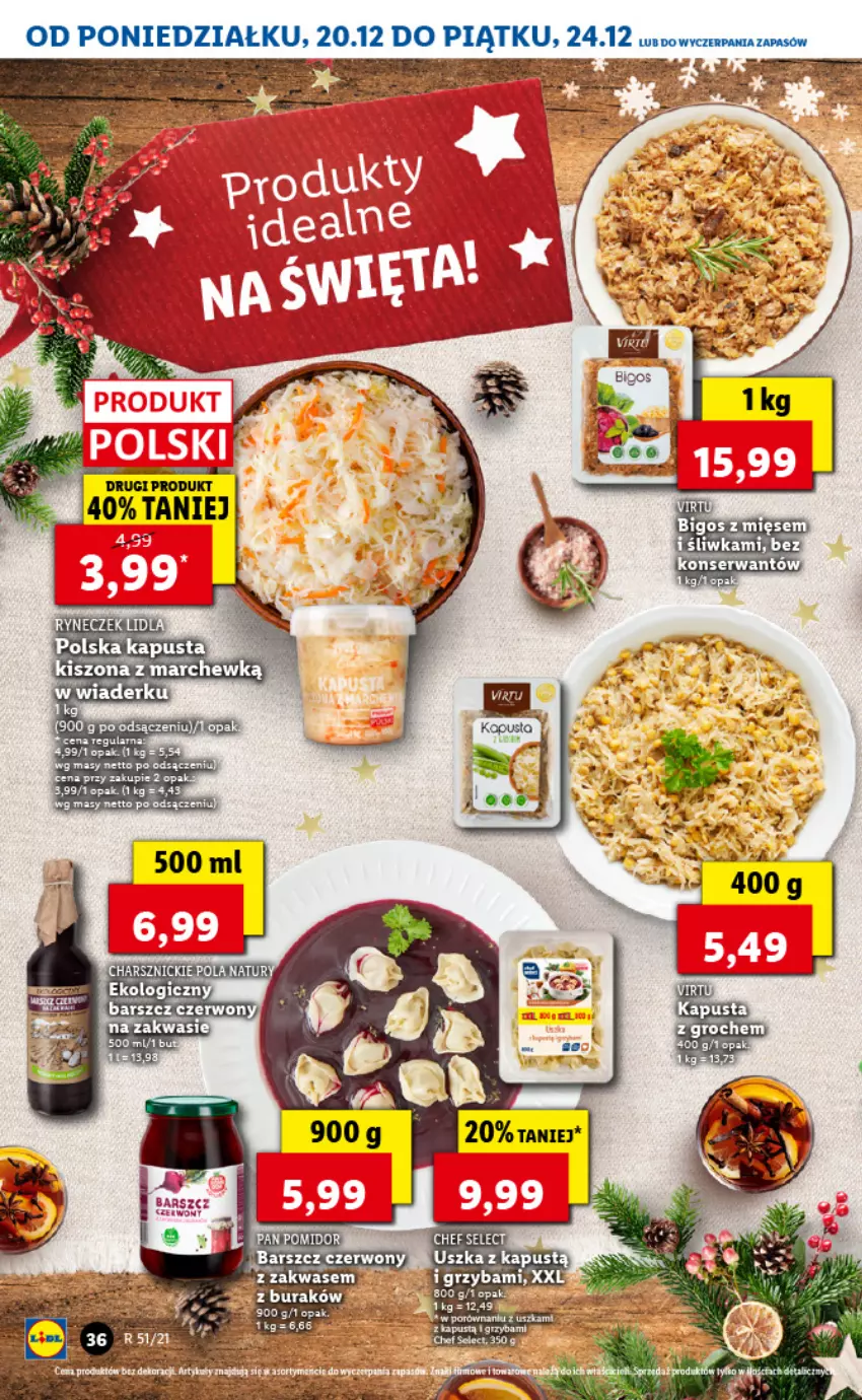 Gazetka promocyjna Lidl - GAZETKA - ważna 20.12 do 24.12.2021 - strona 36 - produkty: Fa, Kapustą