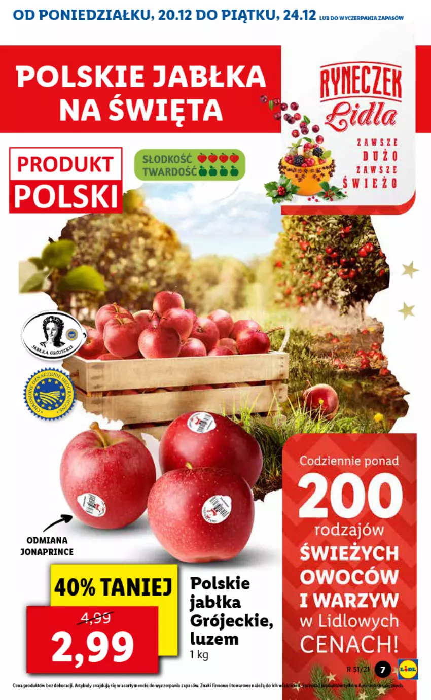 Gazetka promocyjna Lidl - GAZETKA - ważna 20.12 do 24.12.2021 - strona 7 - produkty: Fa, Jabłka