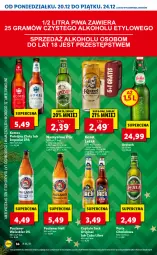 Gazetka promocyjna Lidl - GAZETKA - Gazetka - ważna od 24.12 do 24.12.2021 - strona 56 - produkty: Piwa, Gin, Gra, Namysłów, Tera, Perła, Nioh, Captain Jack, Kozel, Fa