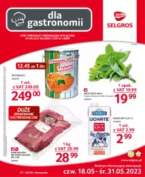 Gazetka promocyjna Selgros - Oferta gastronomiczna - Gazetka - ważna od 31.05 do 31.05.2023 - strona 1 - produkty: Tran, Kark wołowy, Mięta, Mleko, LG, Fa