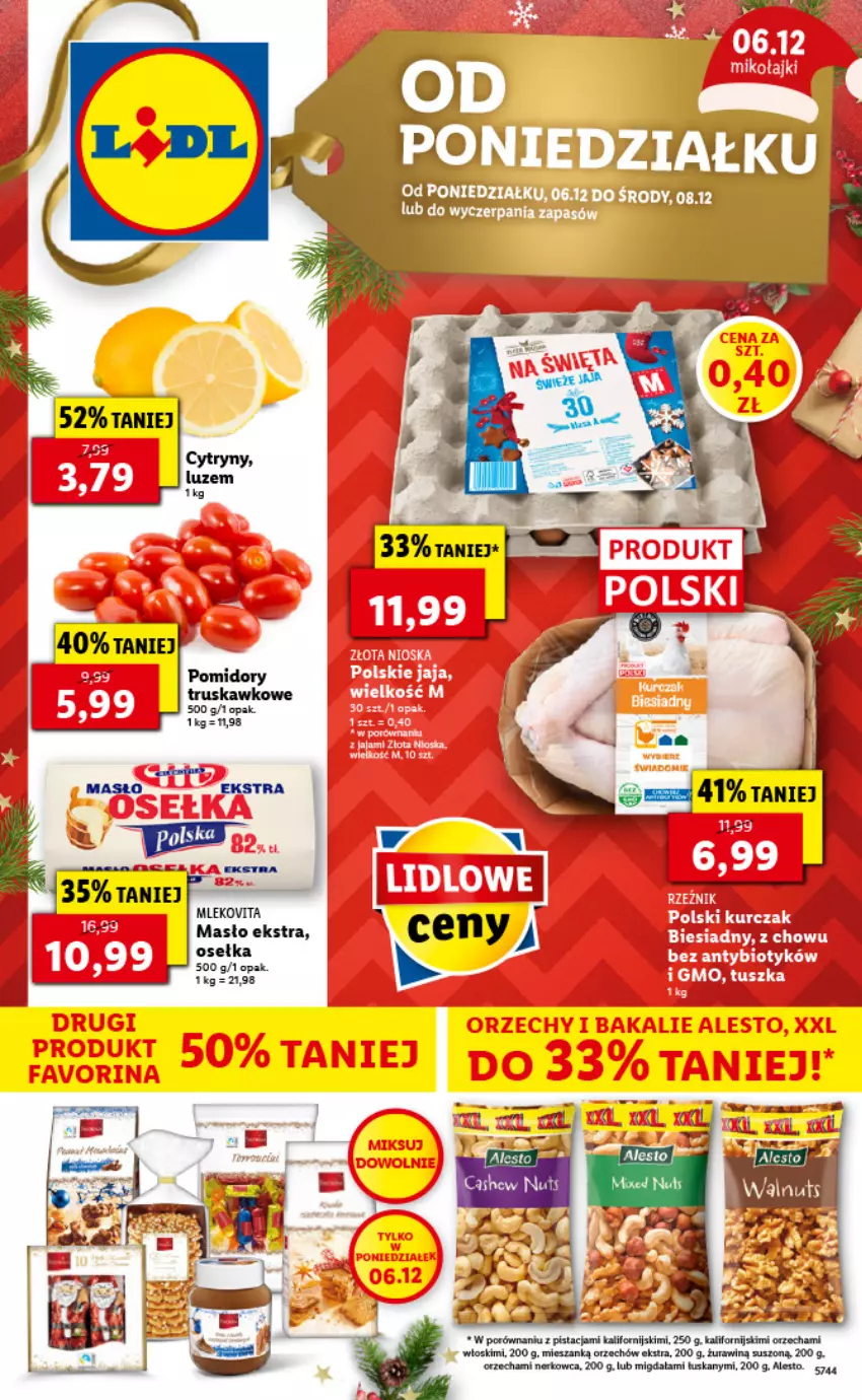 Gazetka promocyjna Lidl - GAZETKA - ważna 06.12 do 08.12.2021 - strona 1 - produkty: Masło, Mleko