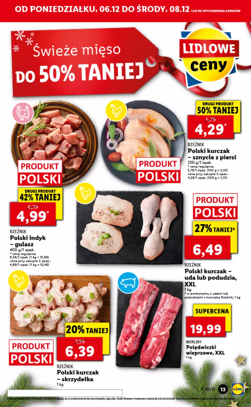 Gazetka promocyjna Lidl - GAZETKA - ważna 06.12 do 08.12.2021 - strona 13 - produkty: Kurczak, Morliny, Por