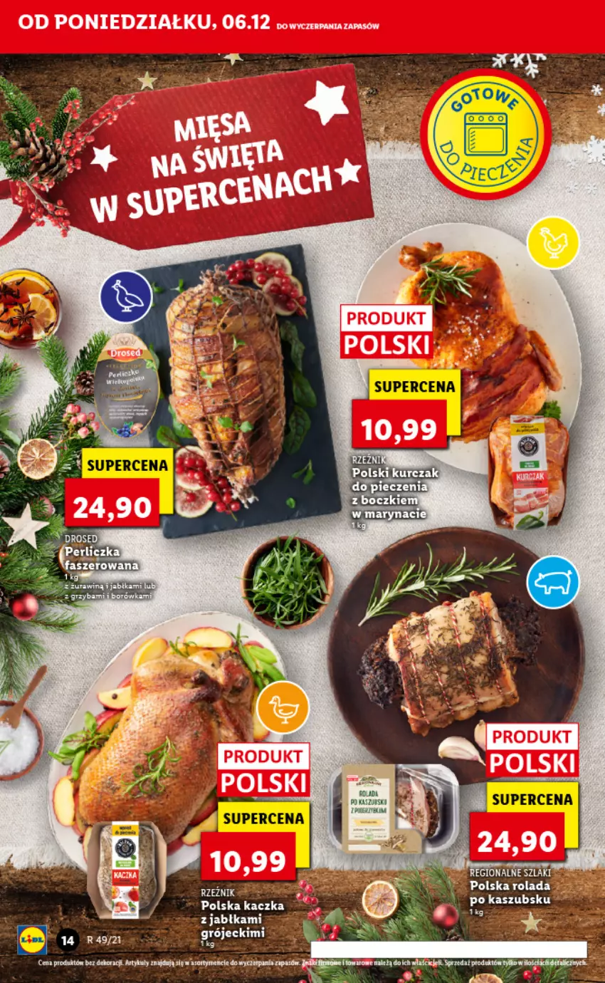 Gazetka promocyjna Lidl - GAZETKA - ważna 06.12 do 08.12.2021 - strona 14 - produkty: Fa, Jabłka, Kaczka, LG, Rolada