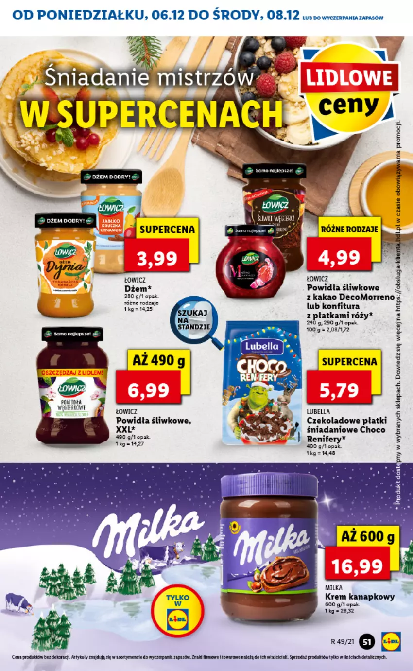 Gazetka promocyjna Lidl - GAZETKA - ważna 06.12 do 08.12.2021 - strona 51 - produkty: Danio, Dżem, Kakao, Konfitura, LANA, Milka