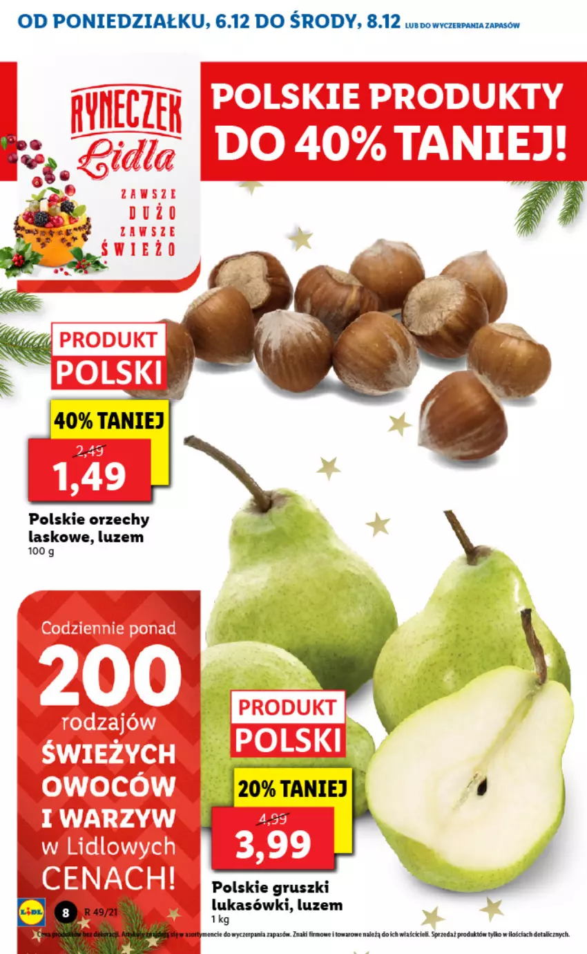 Gazetka promocyjna Lidl - GAZETKA - ważna 06.12 do 08.12.2021 - strona 8 - produkty: Gruszki