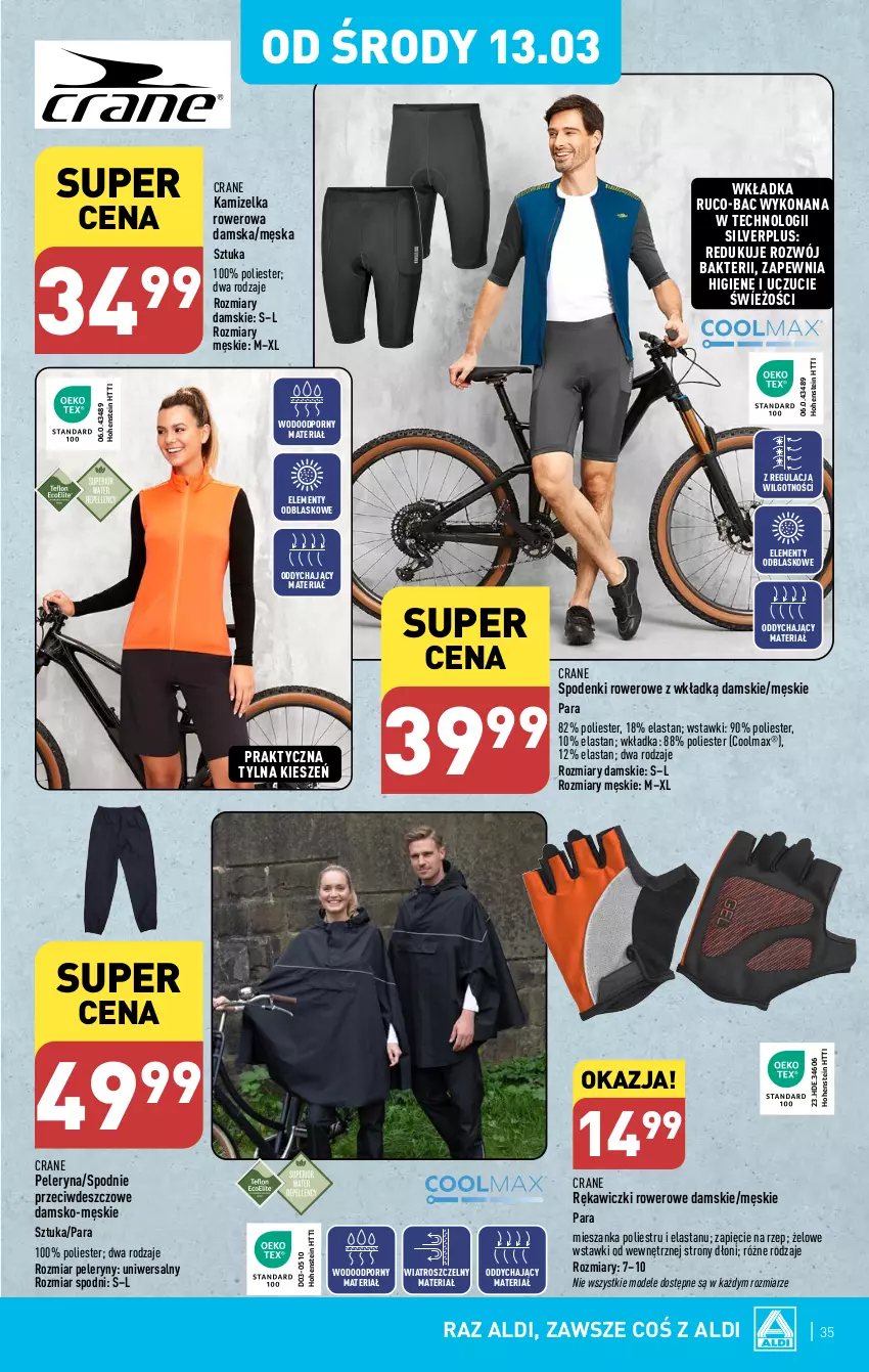 Gazetka promocyjna Aldi - Pełna oferta - ważna 11.03 do 16.03.2024 - strona 35 - produkty: Kamizelka, LG, Olma, Por, Rower, Spodnie