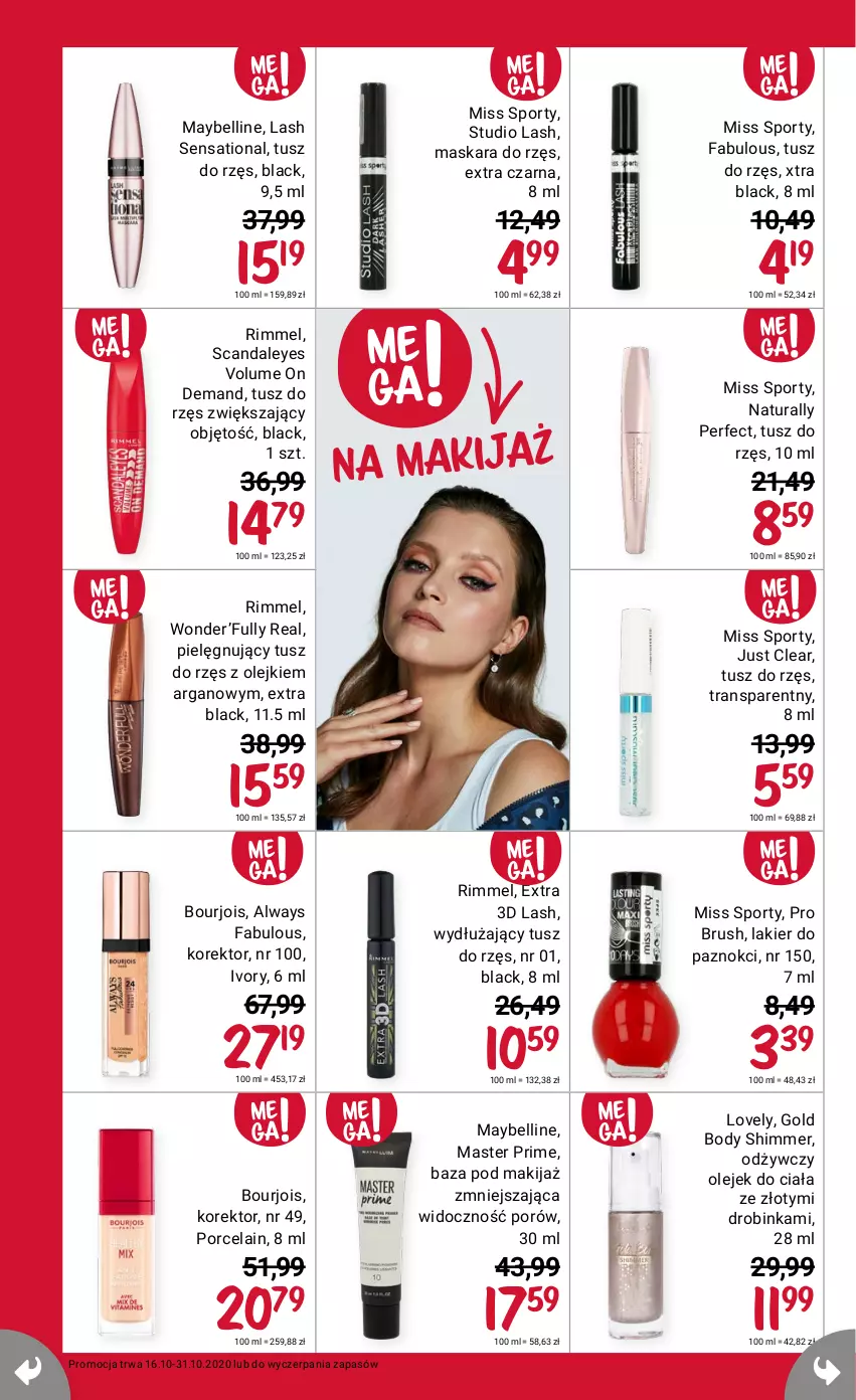 Gazetka promocyjna Rossmann - 16 październik - ważna 16.10 do 31.10.2021 - strona 4 - produkty: Bell, Body, Fa, Lovely, Makijaż, Maybelline, Miss Sporty, Por, Sati, Sport, Tran, Tusz