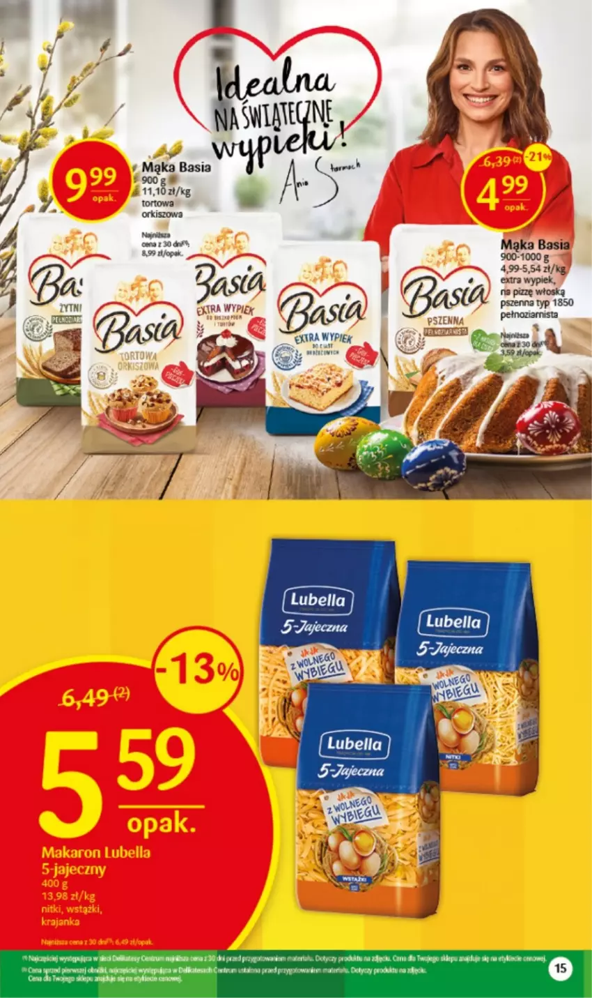 Gazetka promocyjna Delikatesy Centrum - Wielkanoc 22.03-08.04 - ważna 22.03 do 08.04.2023 - strona 15 - produkty: Basia, Mąka